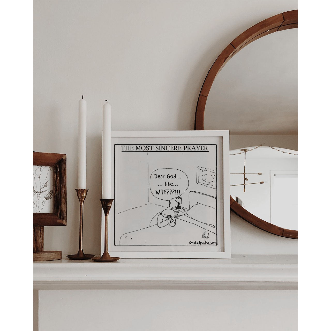 The Most Sincere Prayer Cartoon Print - by nakedpastor