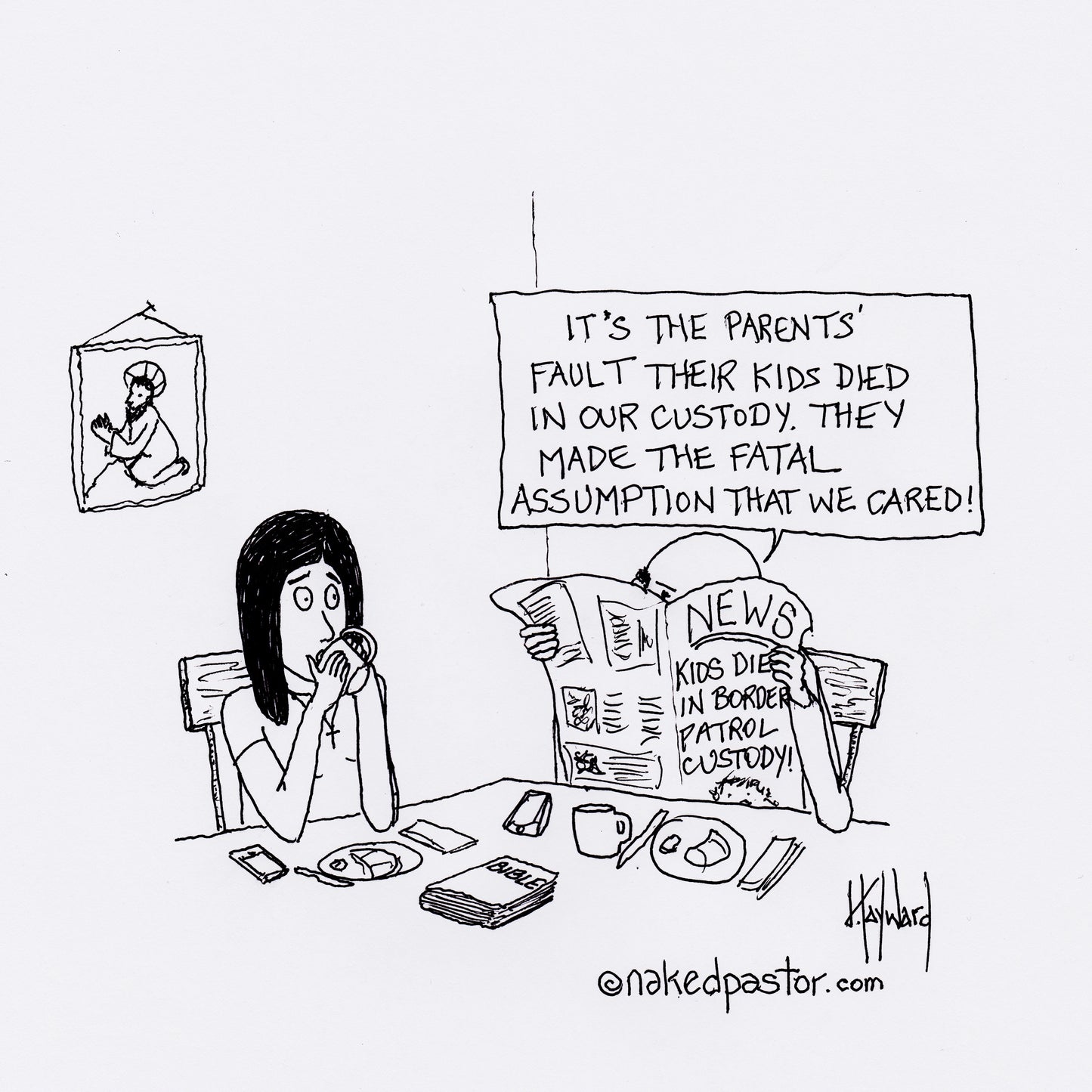 The Fatal Assumption We Care Digital Cartoon - by nakedpastor