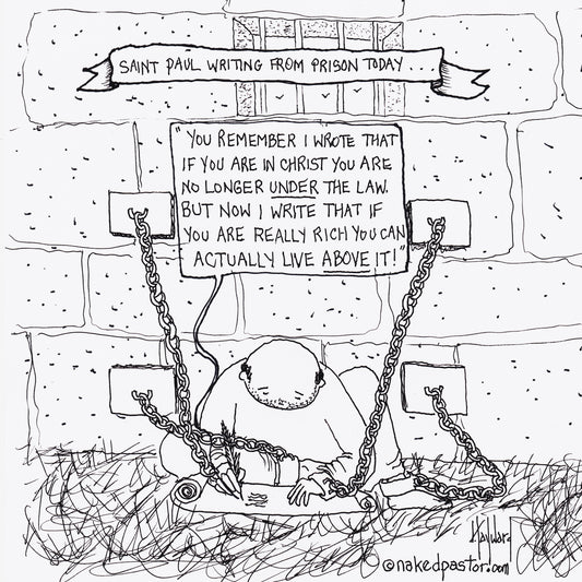 Under the Law or Above It Digital Cartoon - by nakedpastor