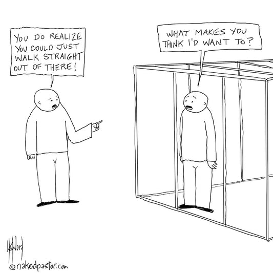 Walk Into Your Freedom Digital Cartoon - by nakedpastor