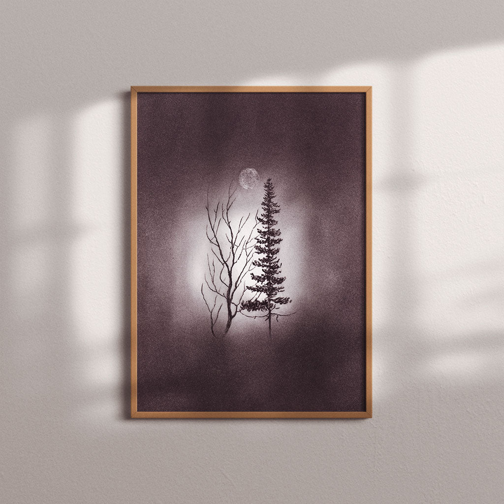 We Can Still Be Friends Charcoal Drawing Print - by nakedpastor