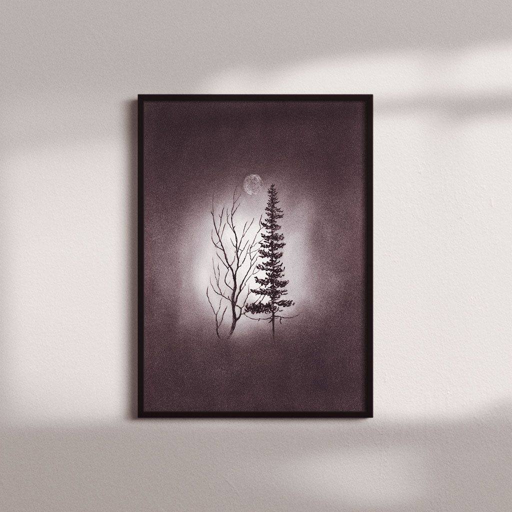 We Can Still Be Friends Charcoal Drawing Print - by nakedpastor