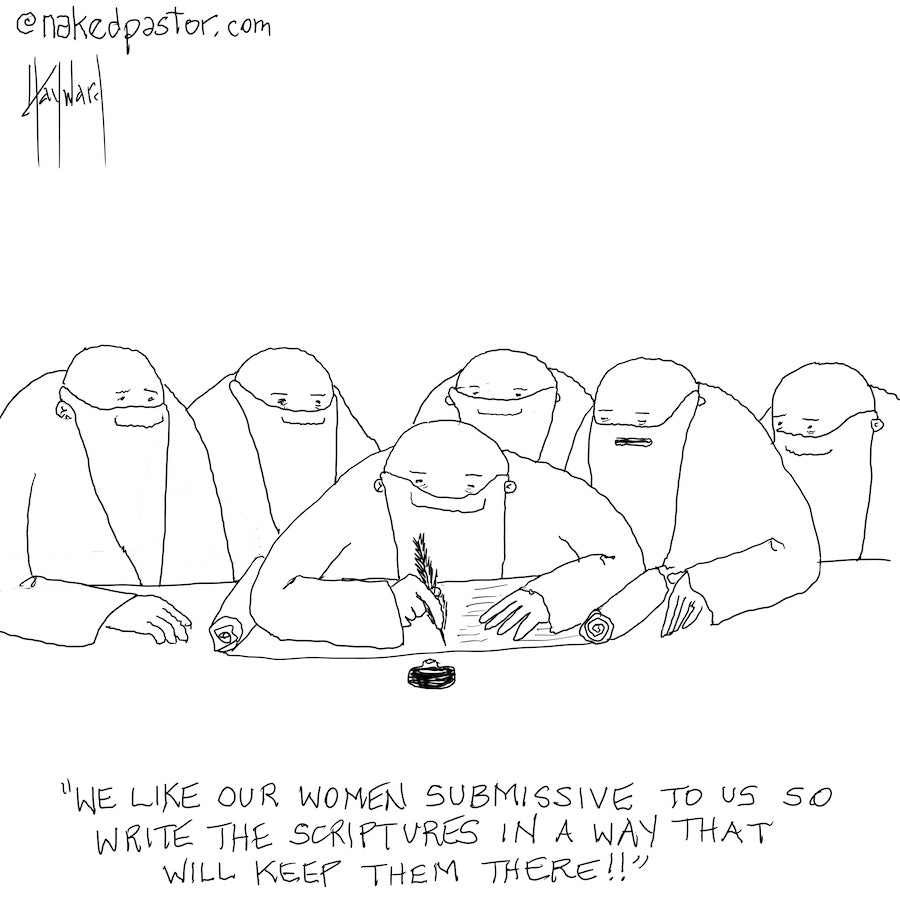 We Like Our Women Submissive Digital Cartoon - by nakedpastor