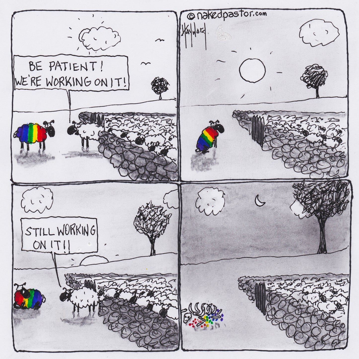 We're Working on It Digital Cartoon - by nakedpastor