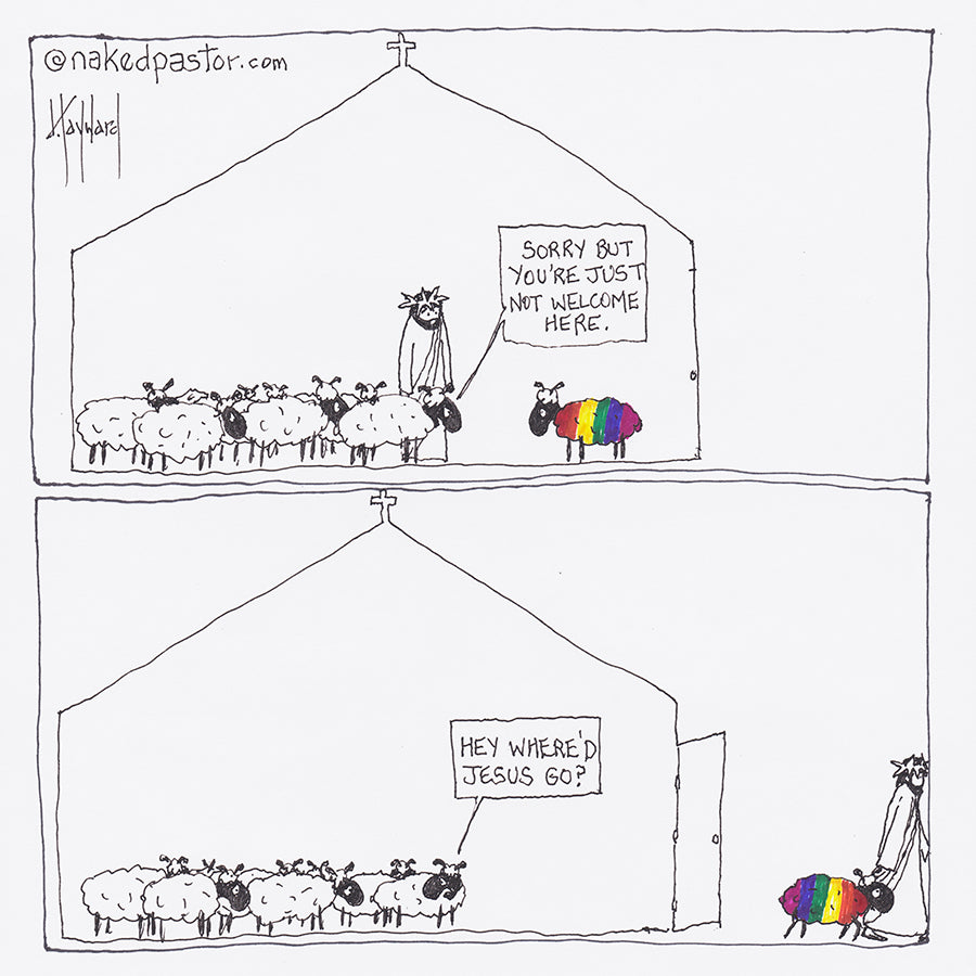 Where'd Jesus Go Print - by nakedpastor