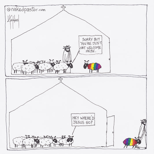 Where'd Jesus Go? Digital Cartoon - by nakedpastor