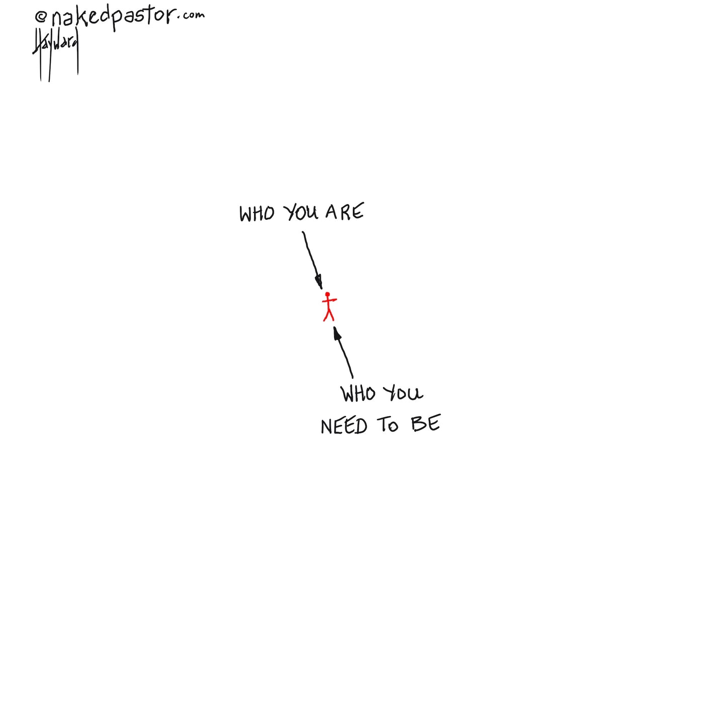 Who You Need to Be Digital Cartoon - by nakedpastor