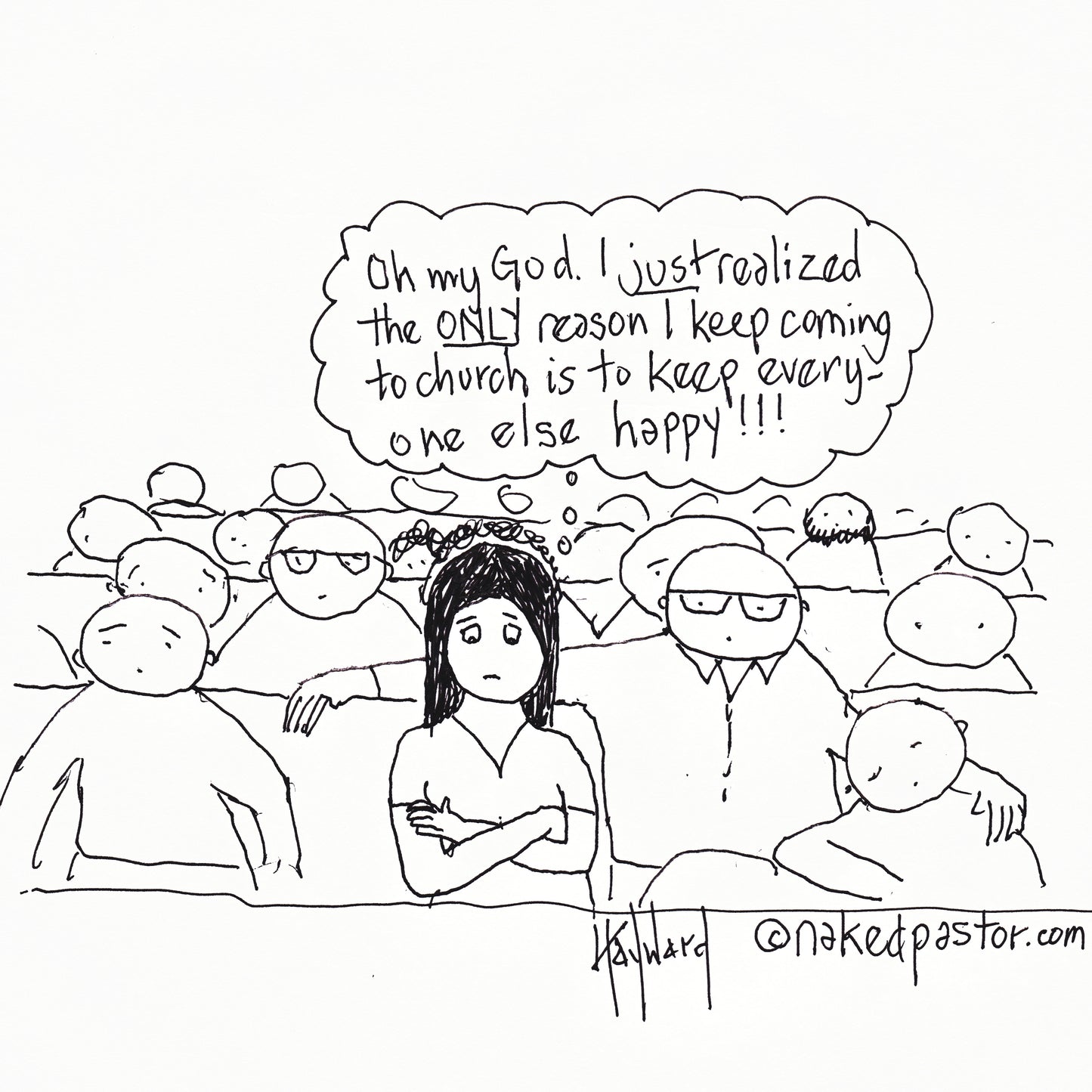 Why Go to Church? Digital Cartoon - by nakedpastor