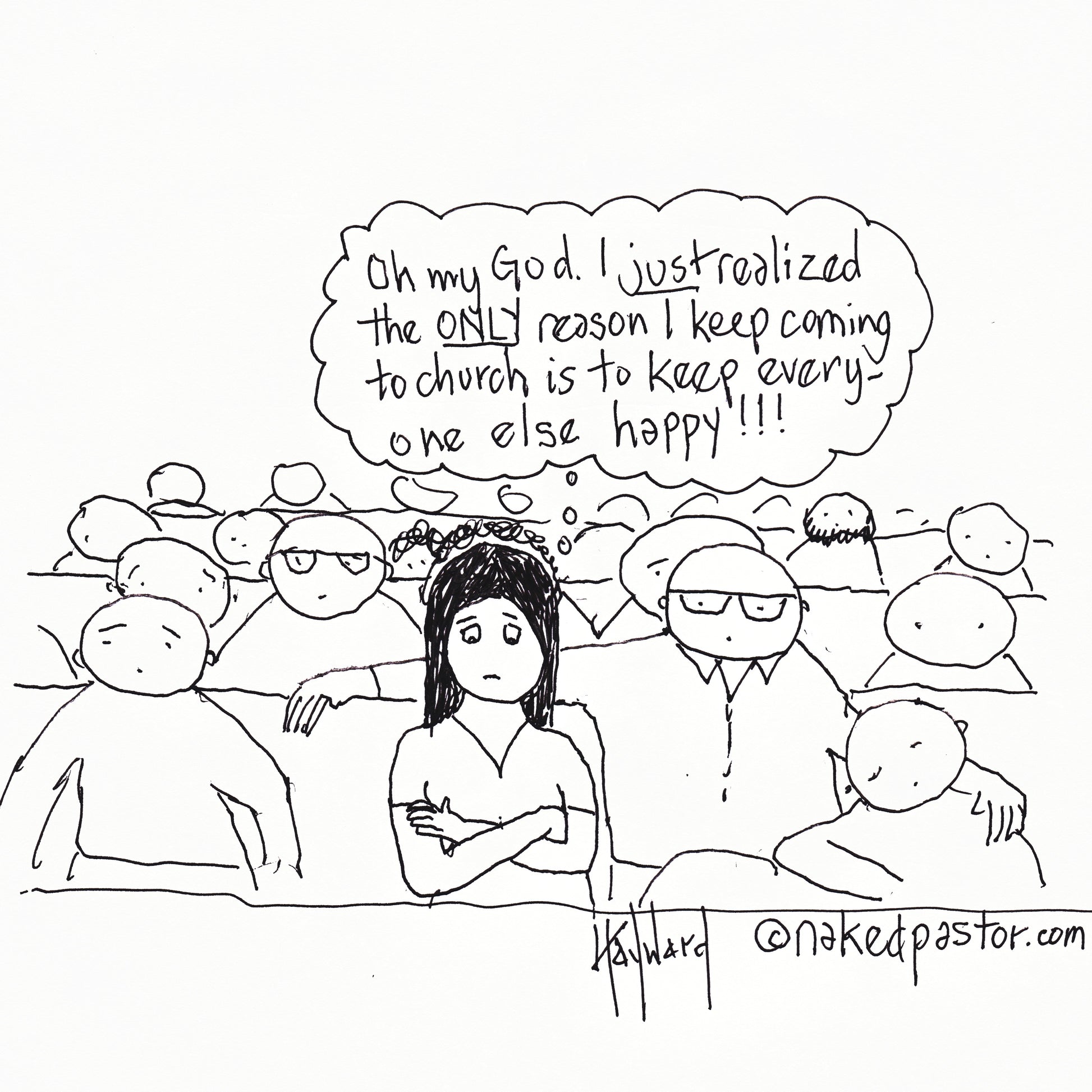 Why Go to Church? Digital Cartoon - by nakedpastor