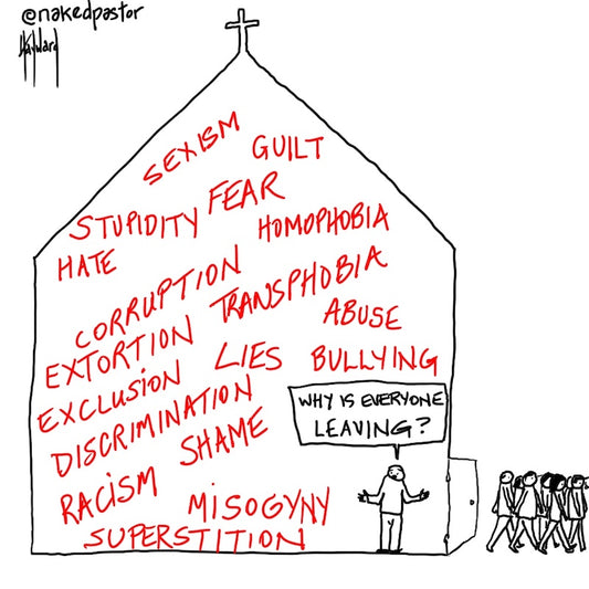 Why is Everyone Leaving Digital Cartoon - by nakedpastor