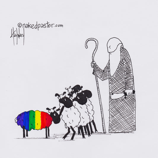 Woe to You Shepherds! Digital Cartoon - by nakedpastor