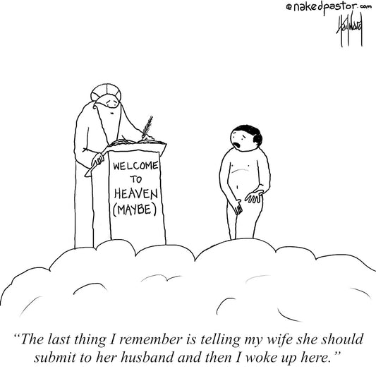Woke Up Here Digital Cartoon - by nakedpastor