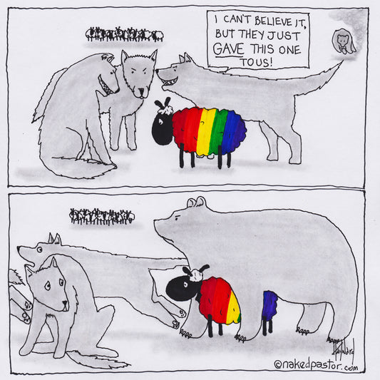 Mama or Papa Bear LGBTQ Digital Cartoon - by nakedpastor