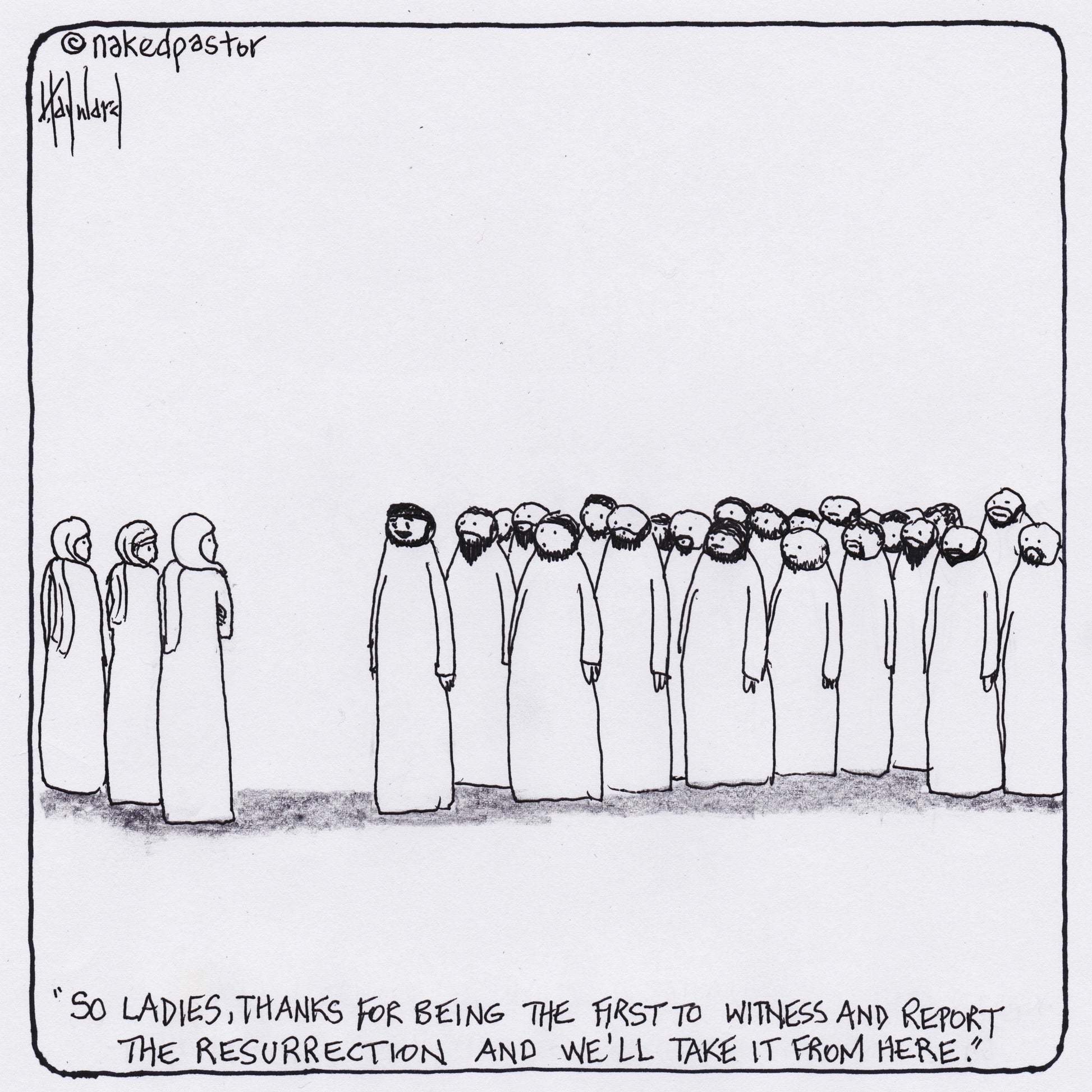 Women and the Resurrection Digital Cartoon - by nakedpastor