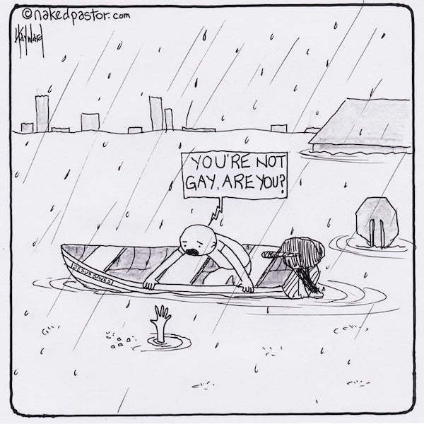 You're Not Gay Are You Digital Cartoon - by nakedpastor