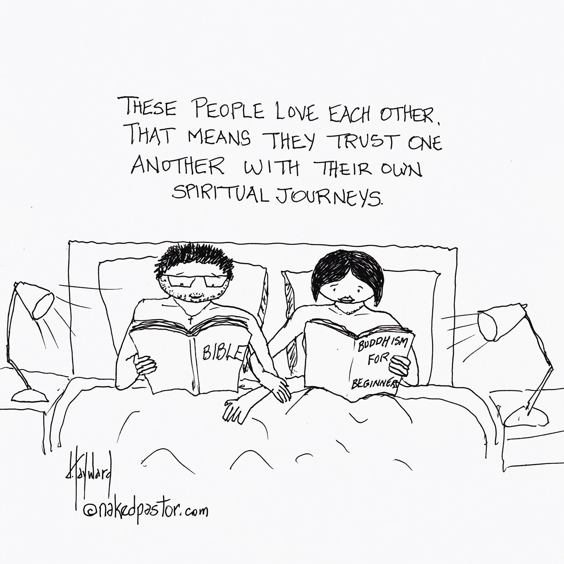 Your Own Spiritual Journey Digital Cartoon - by nakedpastor