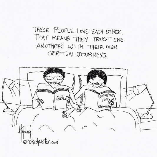Your Own Spiritual Journey Digital Cartoon - by nakedpastor