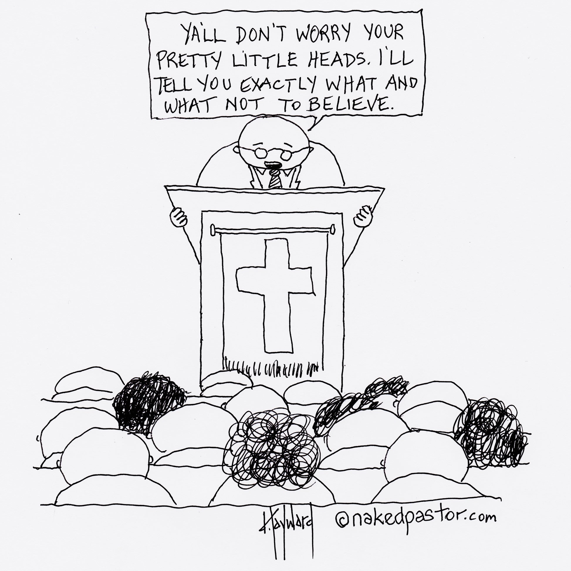 Pretty Little Heads Digital Cartoon - by nakedpastor