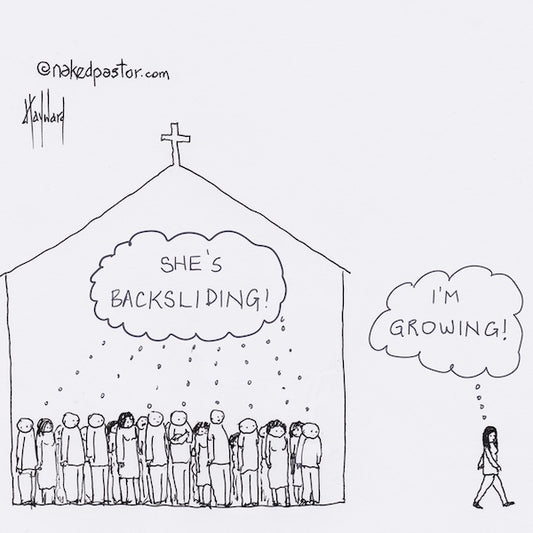 Backsliding or Growing Digital Cartoon - by nakedpastor