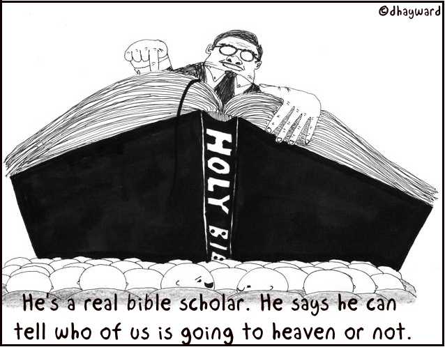 Biblical scholar Digital Cartoon - by nakedpastor