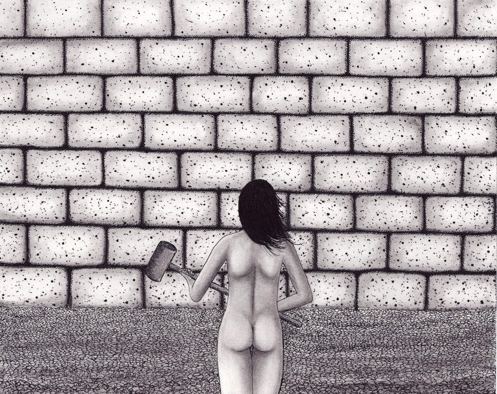 Sophia Deconstruction Original Drawing - by nakedpastor