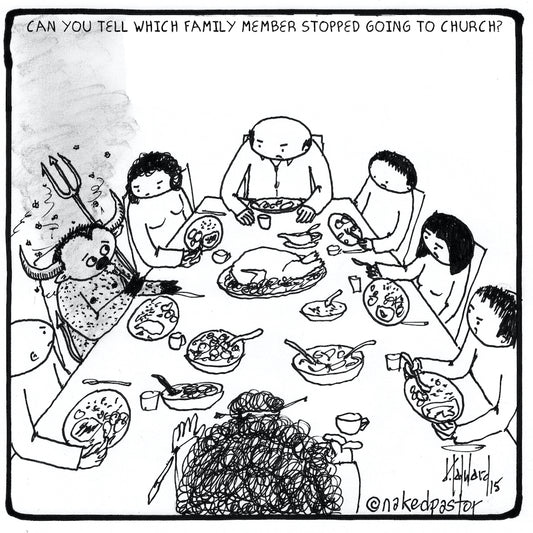 Demon Possessed Child Digital Cartoon - by nakedpastor