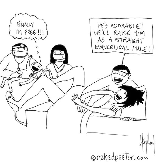 Finally I'm Free Digital Cartoon - by nakedpastor