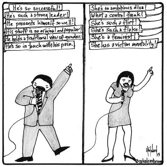 Gender Inequality in Preachers Digital Cartoon - by nakedpastor