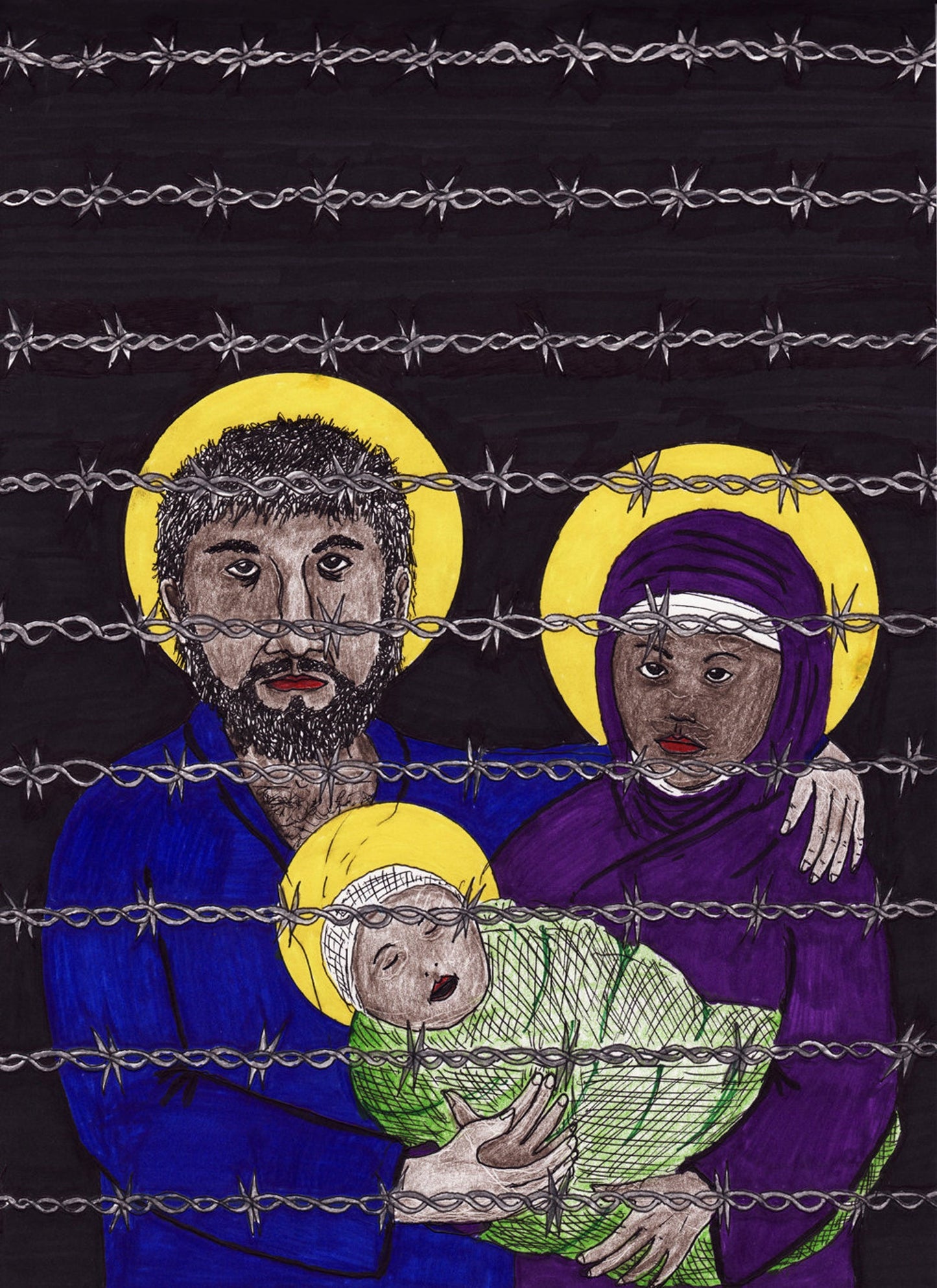 The Holy Family Print - by nakedpastor