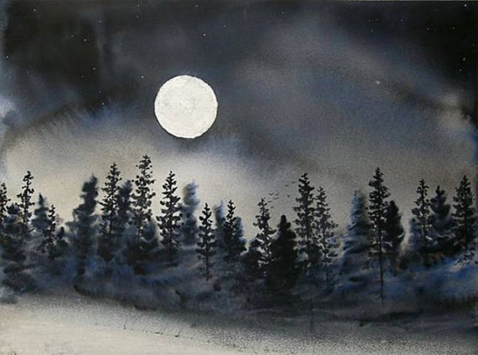I Can Walk in Darkness Watercolor Print - by nakedpastor