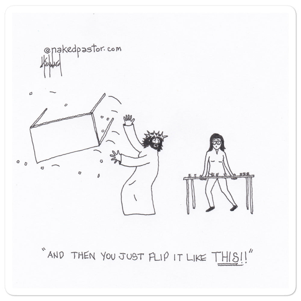 Flip It Like This Sticker - by nakedpastor