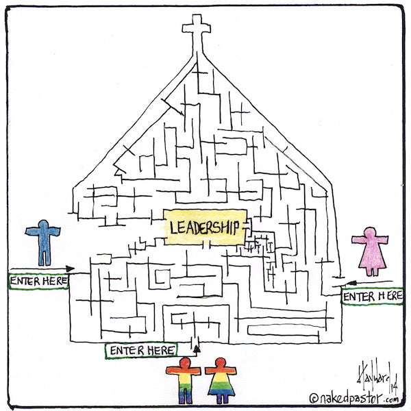 Leadership Maze Digital Cartoon - by nakedpastor