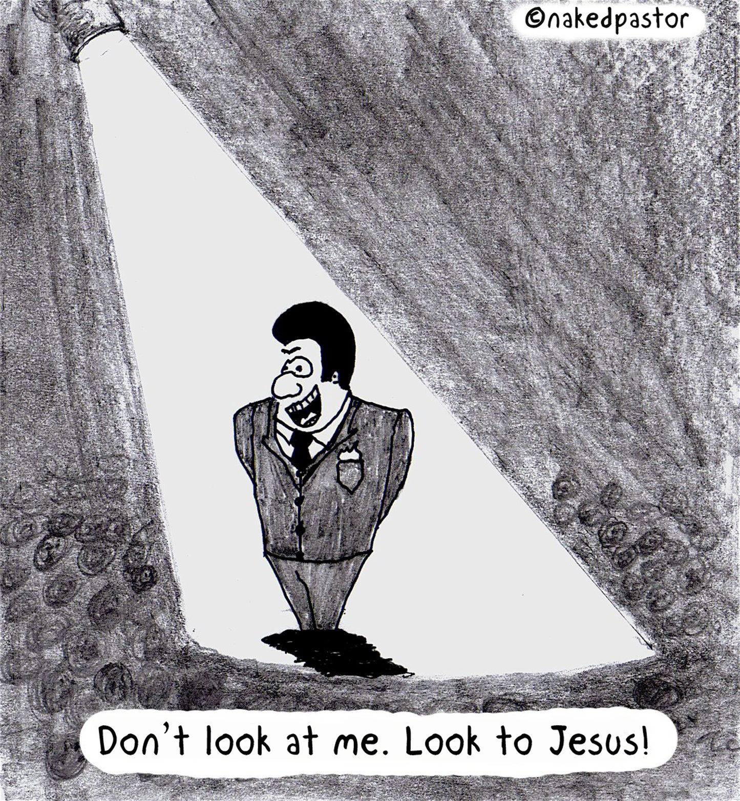 Don't Look at Me Digital Cartoon - by nakedpastor