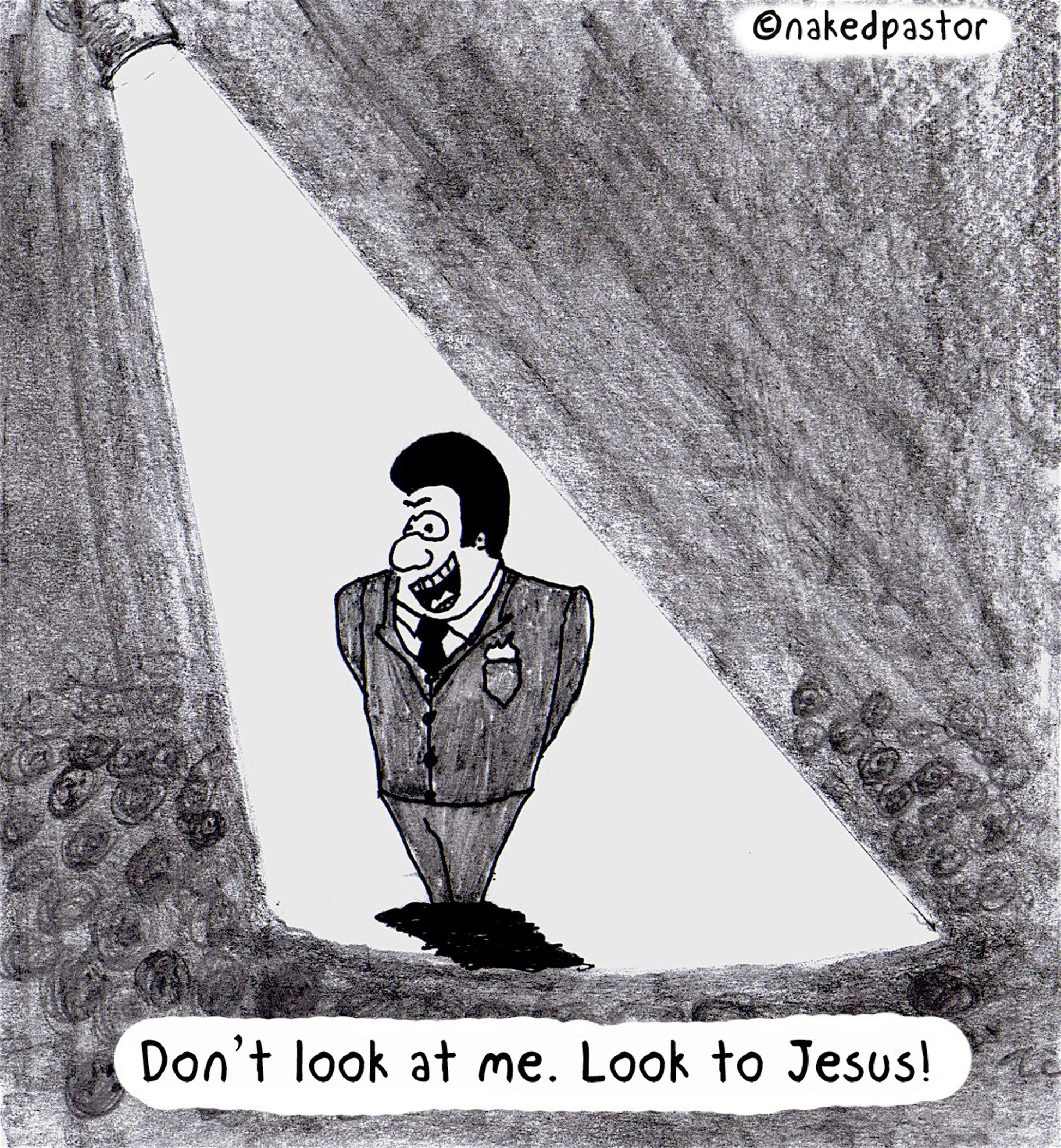 Don't Look at Me Digital Cartoon - by nakedpastor