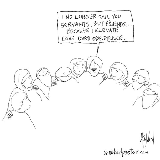 Love Over Obedience Digital Cartoon - by nakedpastor