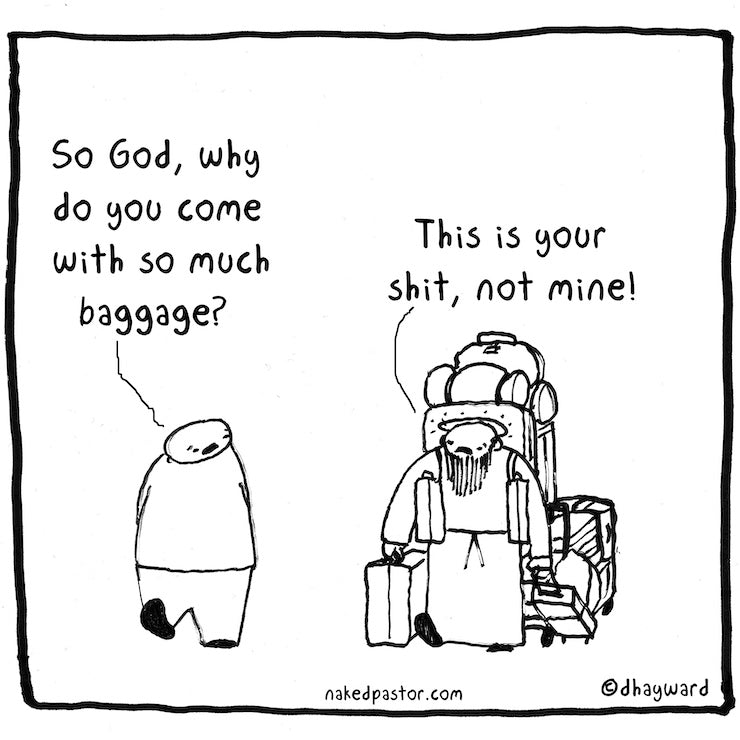 Baggage Digital Cartoon - by nakedpastor