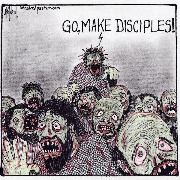 Zombie Disciples Digital Cartoon - by nakedpastor