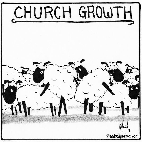 Church Growth Original Cartoon Drawing - by nakedpastor