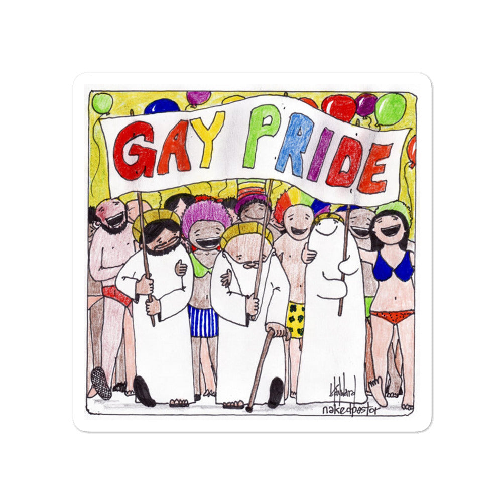 God and Gay Pride Stickers - by nakedpastor
