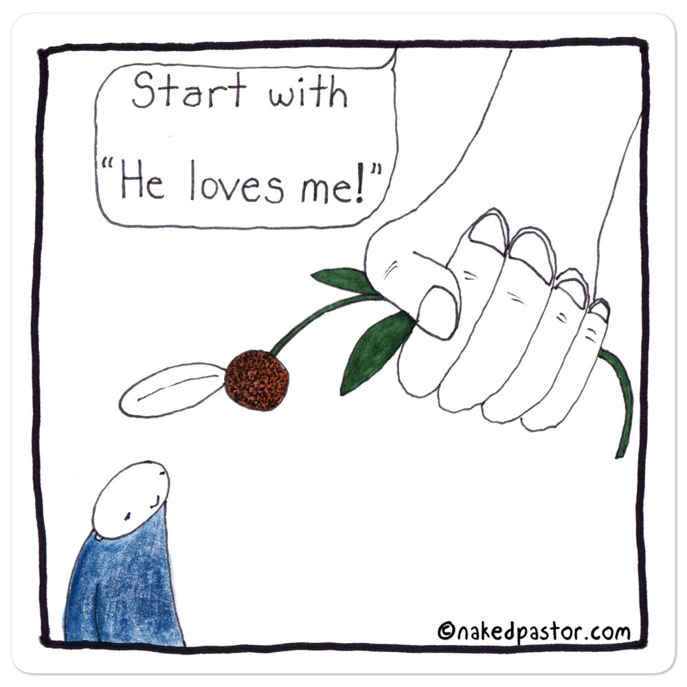 God's Daisy Sticker - by nakedpastor