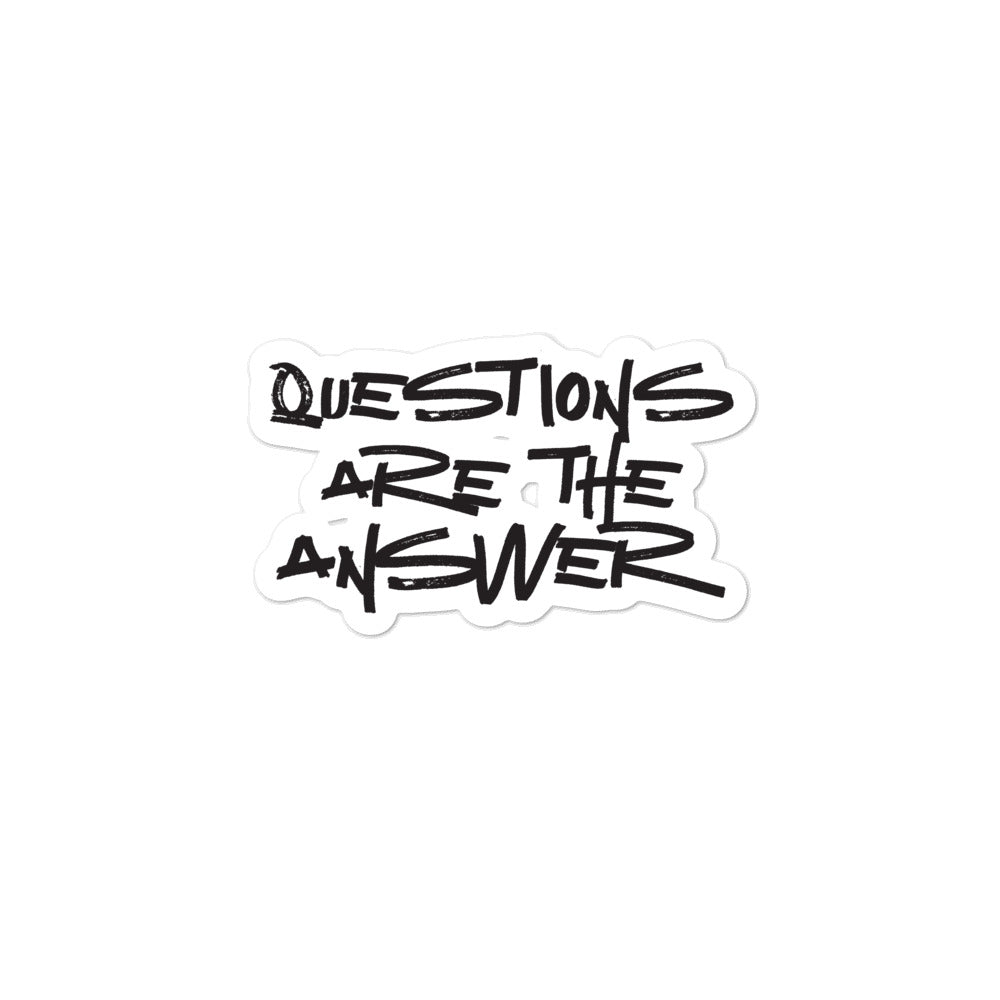 Questions are the Answer Stickers - by nakedpastor