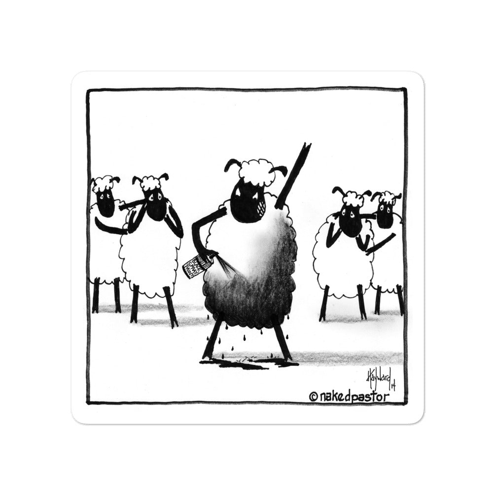 Make Yourself the Black Sheep Sticker - by nakedpastor