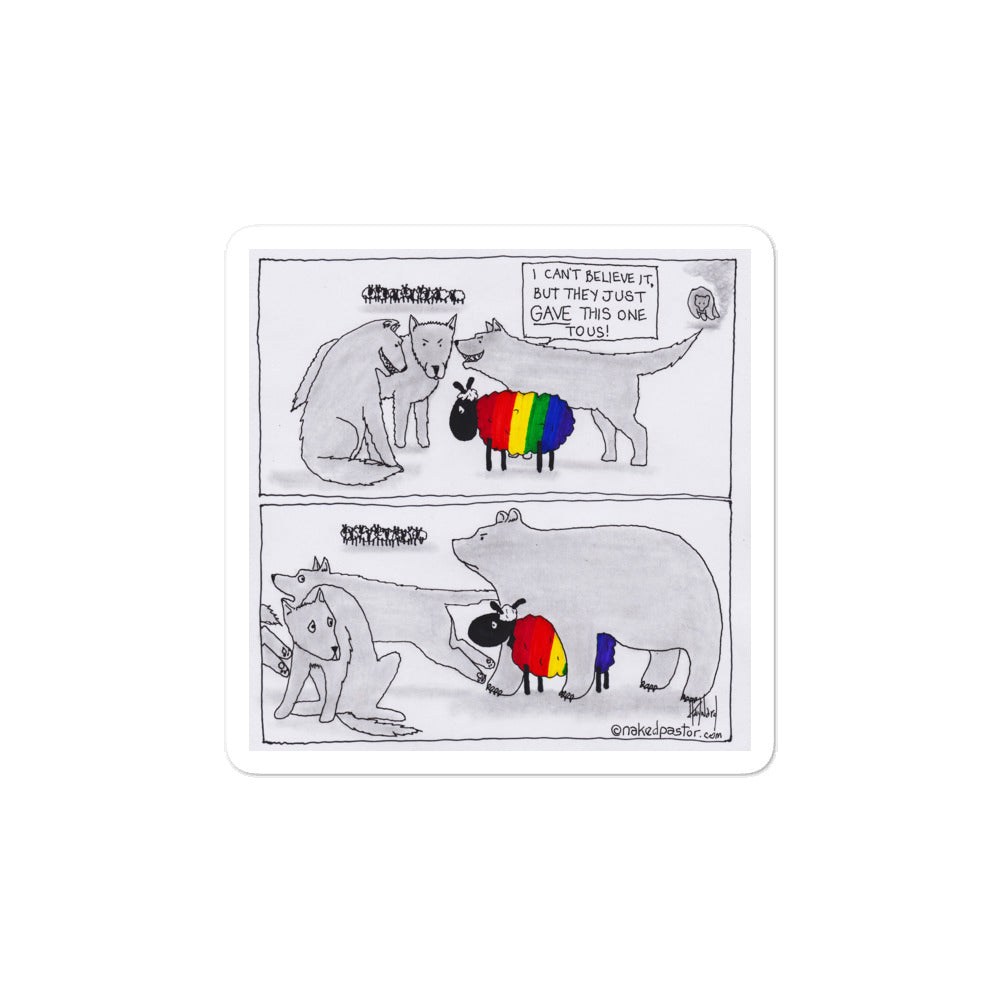 Mama Bear Versus Wolves stickers - by nakedpastor