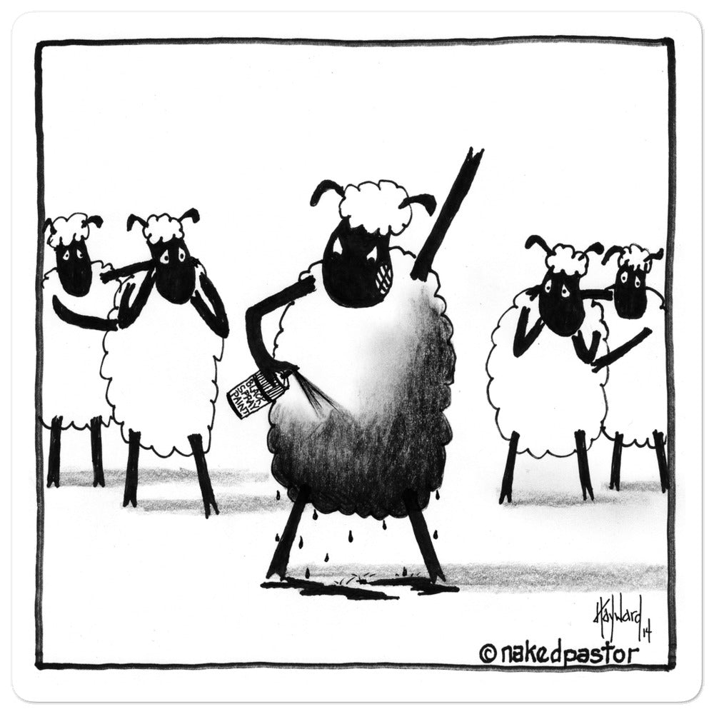 Make Yourself the Black Sheep Sticker - by nakedpastor