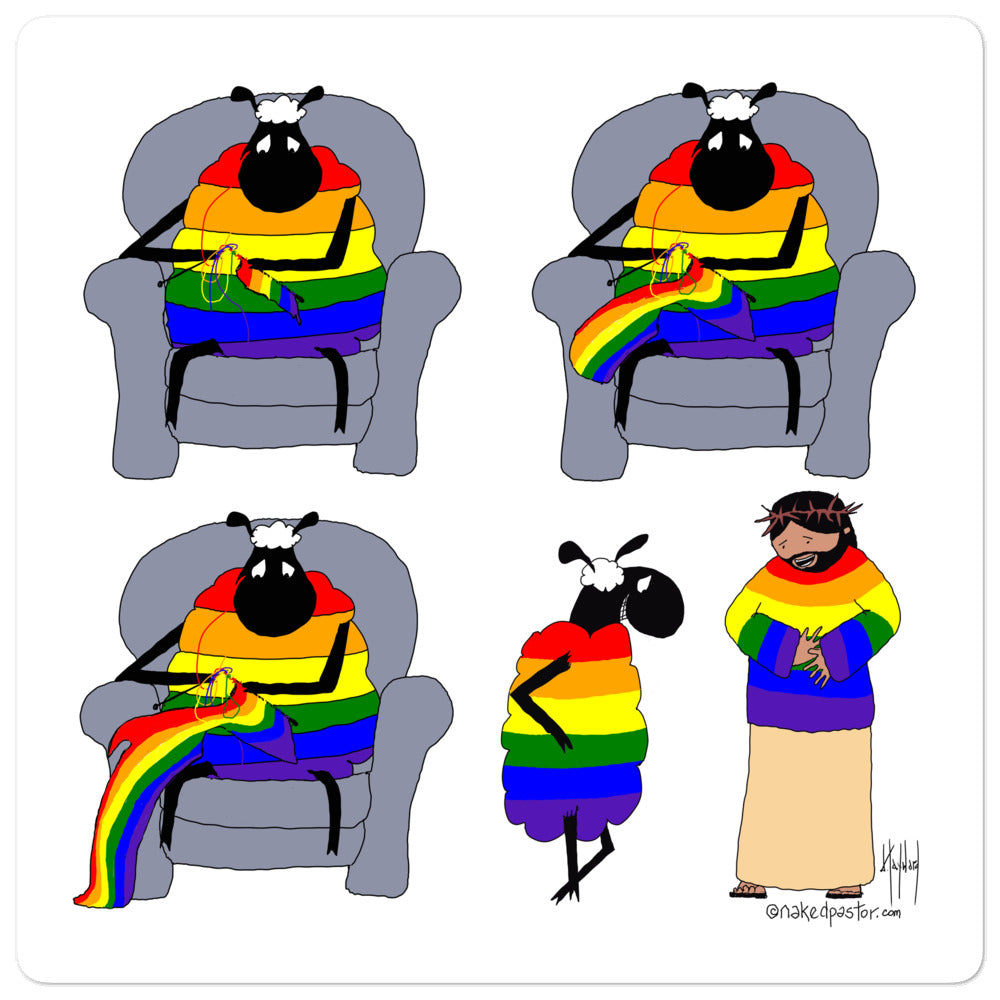 LGBTQ Sweater Bubble-free Sticker - by nakedpastor