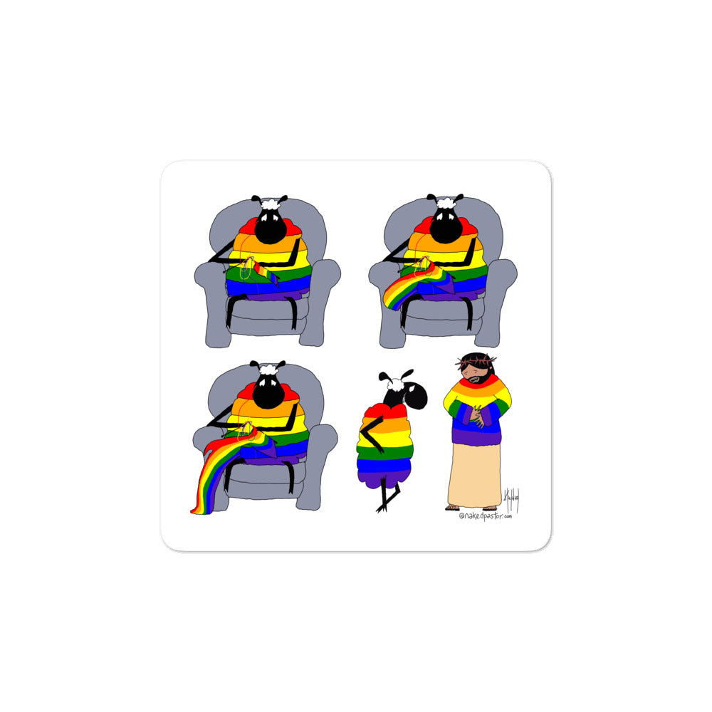 LGBTQ Sweater Bubble-free Sticker - by nakedpastor