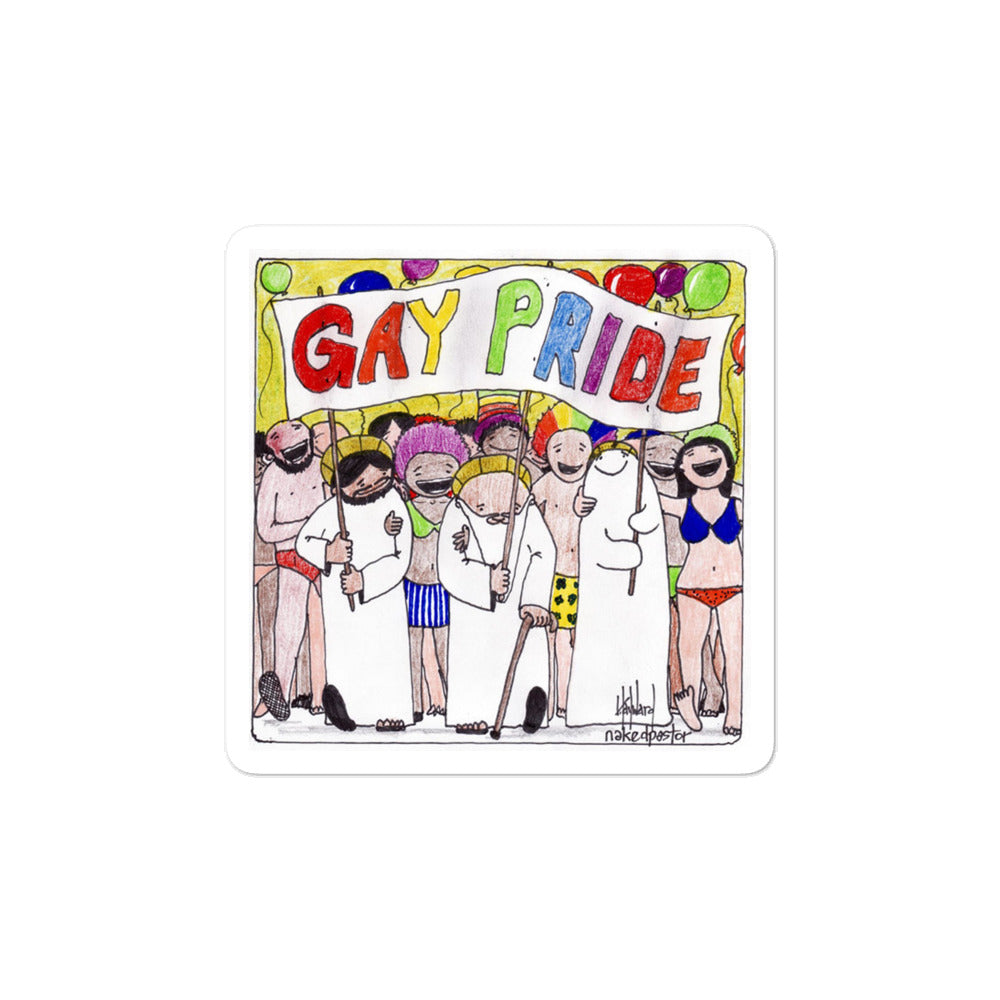God and Gay Pride Stickers - by nakedpastor
