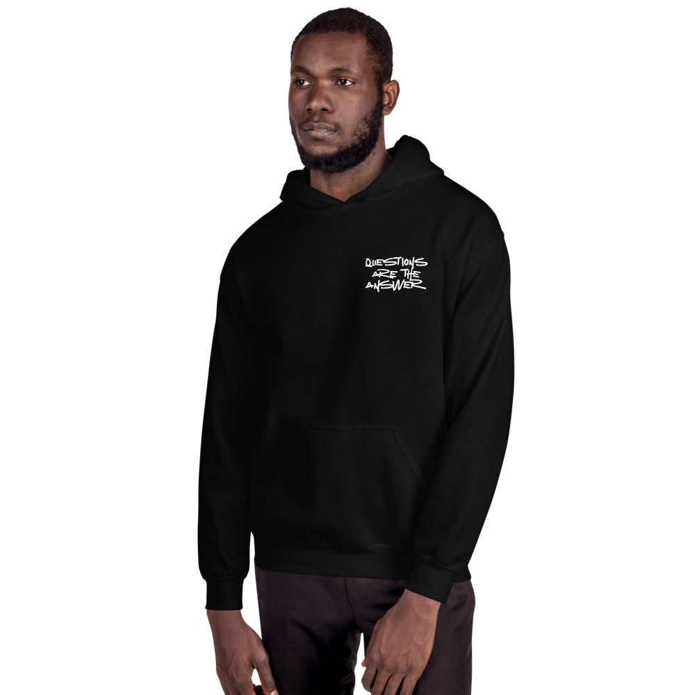 Questions are the Answer Small Logo Unisex Hoodie