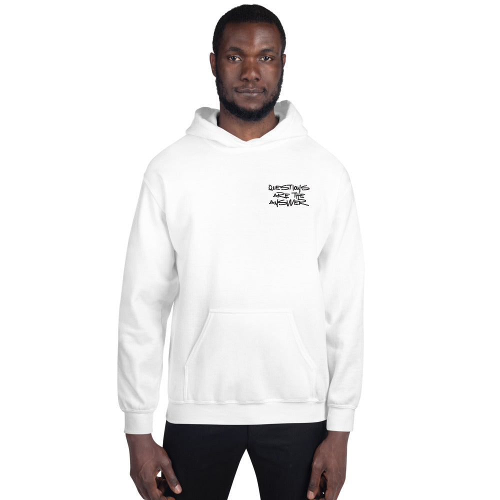 Questions are the Answer Small Logo Unisex Hoodie