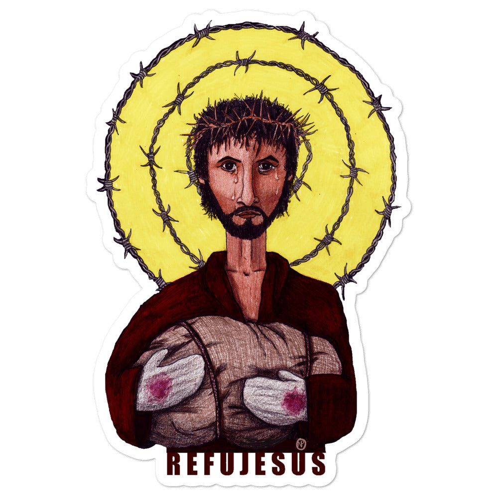 RefuJesus Sticker - by nakedpastor
